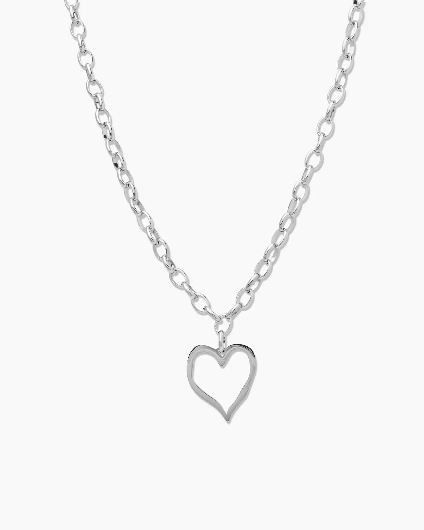 Collana con cuore spesso – Argento