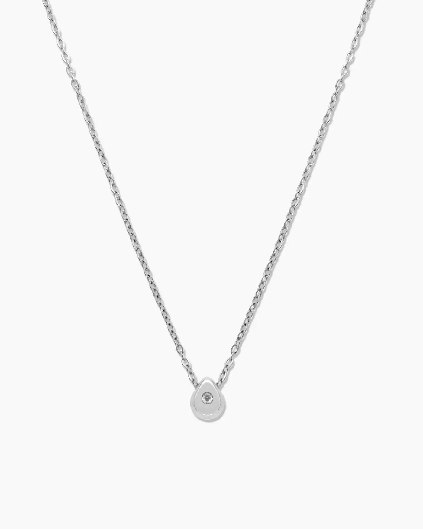 Collier pendentif géométrique – Argenté