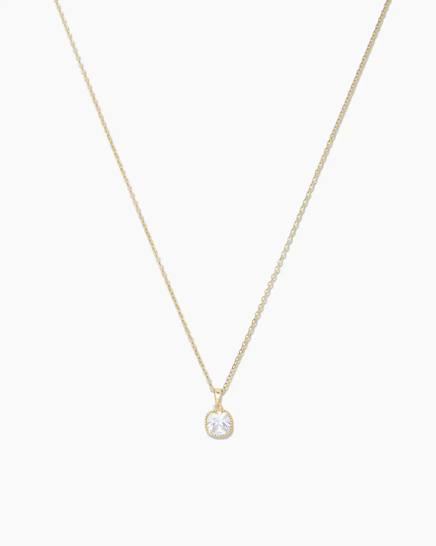Collana con pietra di vetro – Oro