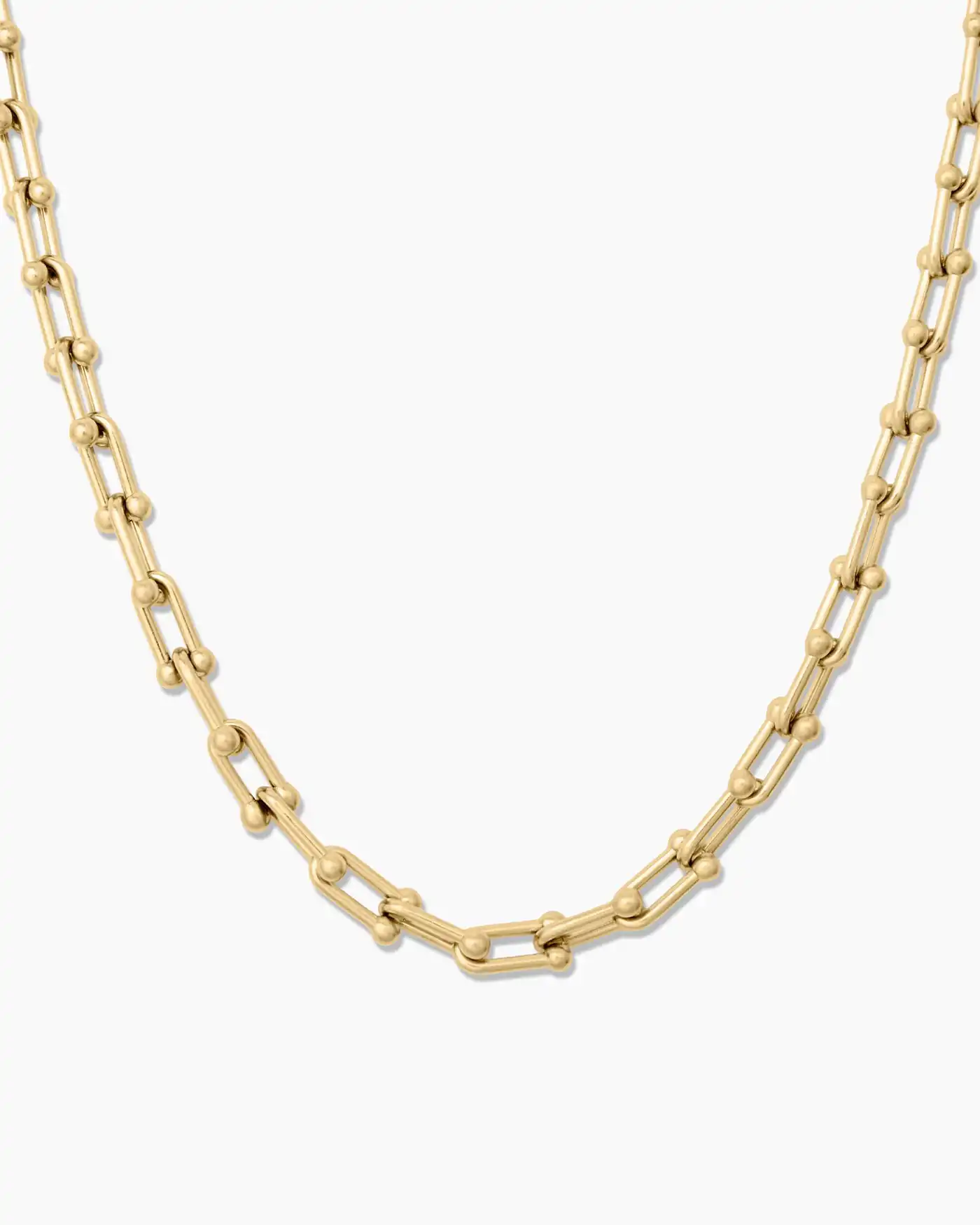 Solid Color Stainless Steel Pendant Necklace – Gold