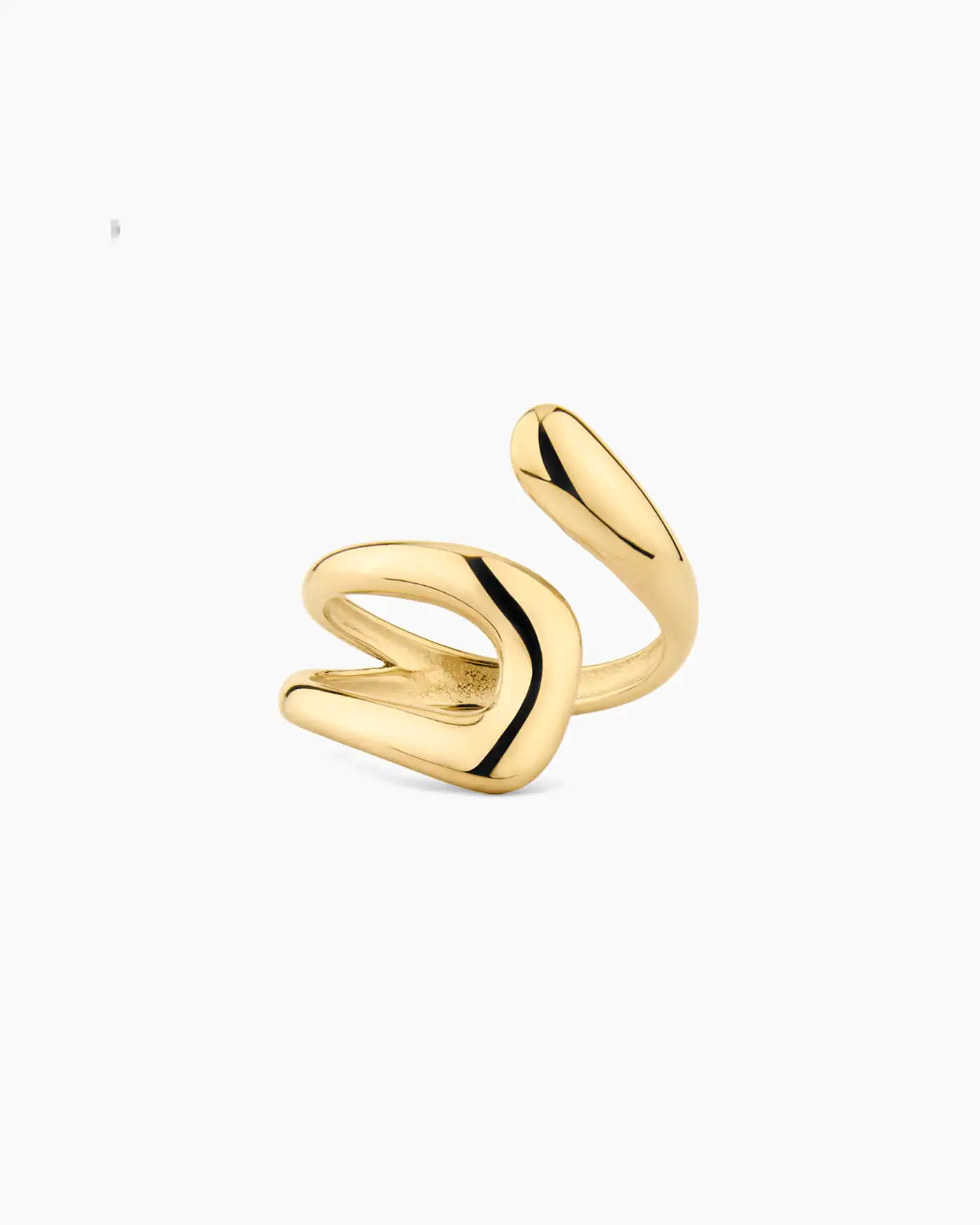 Bague enroulée sculpturale – Doré