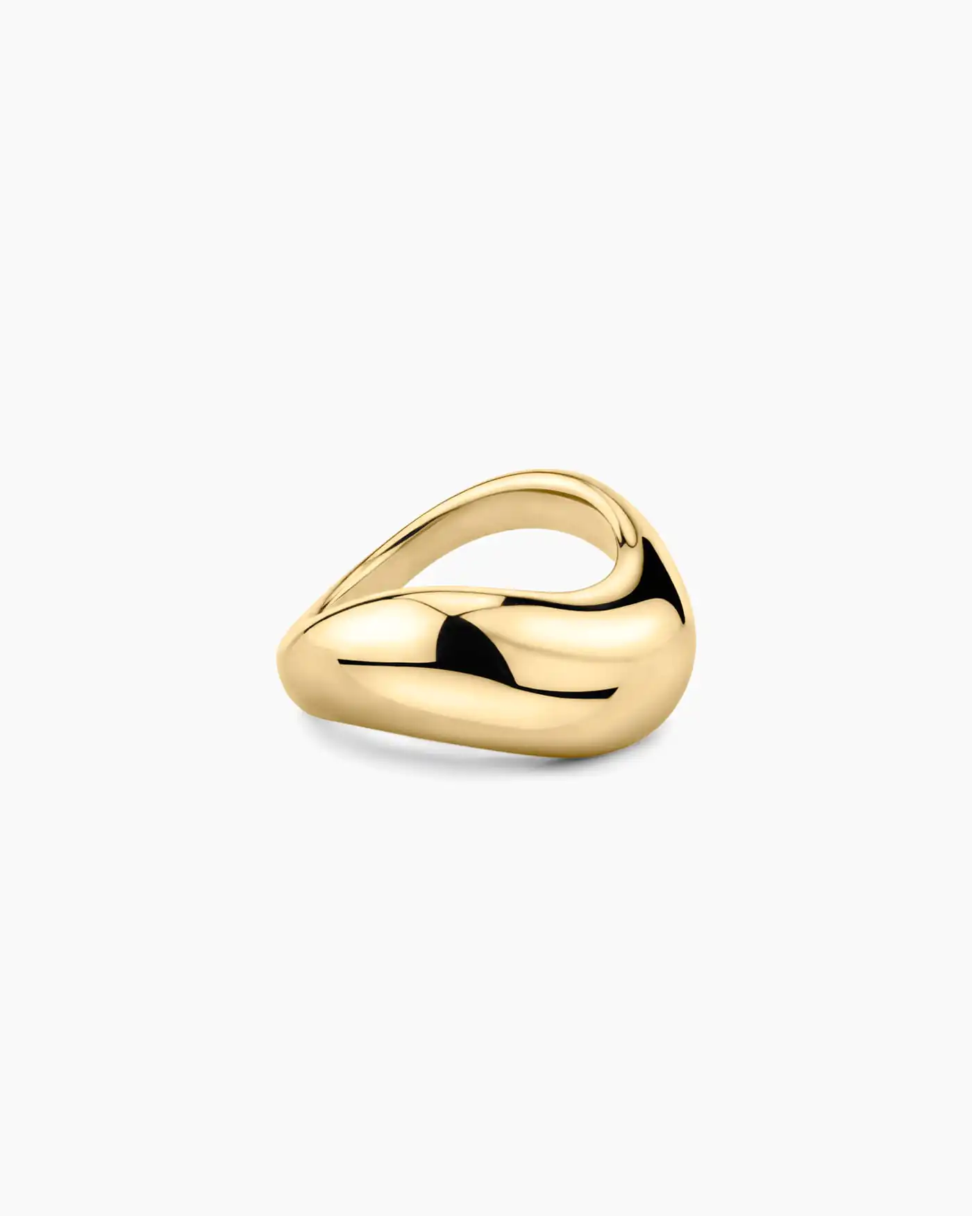 Skulpturaler gewölbter Ring – Gold
