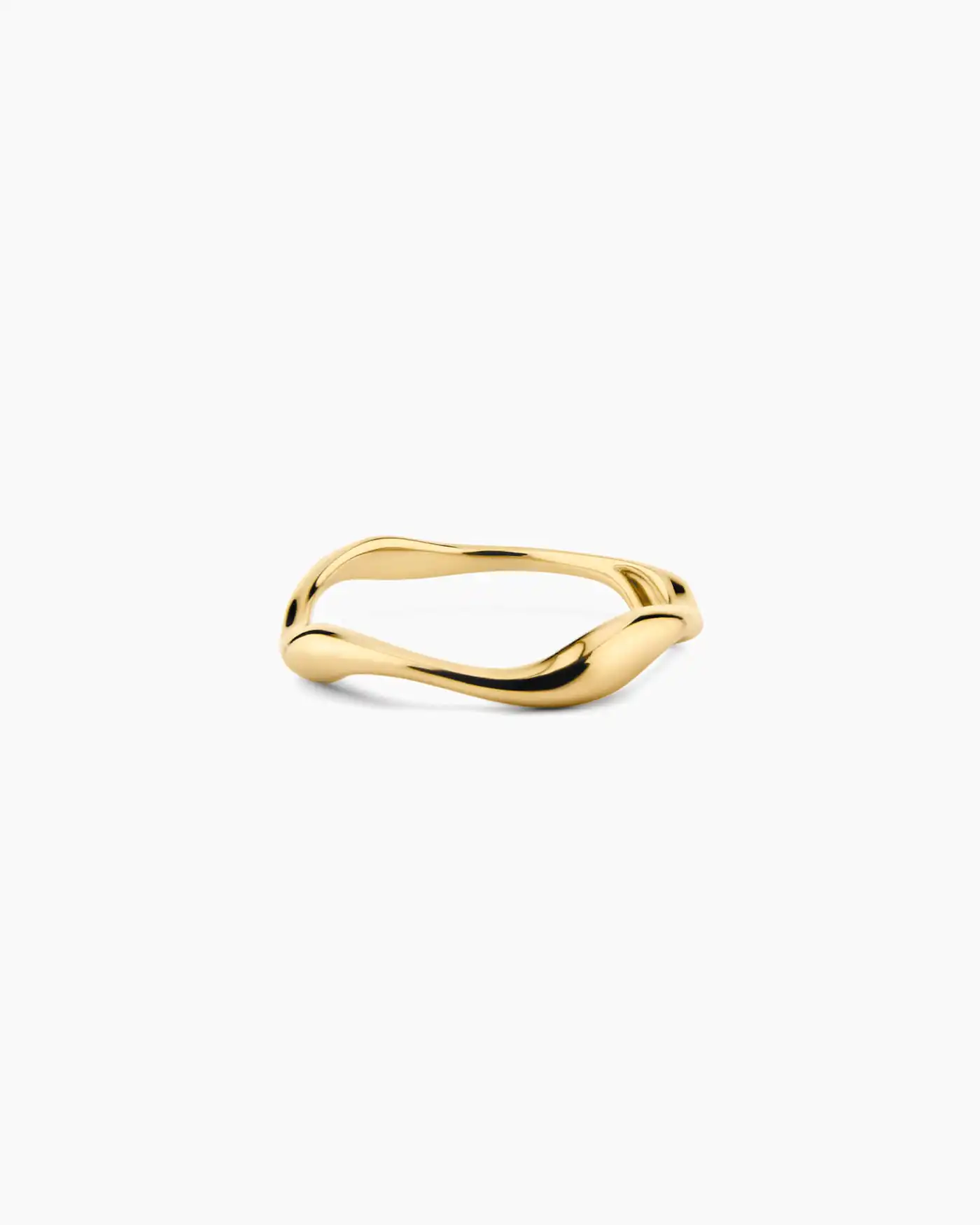 Gewellter Bandring – Gold