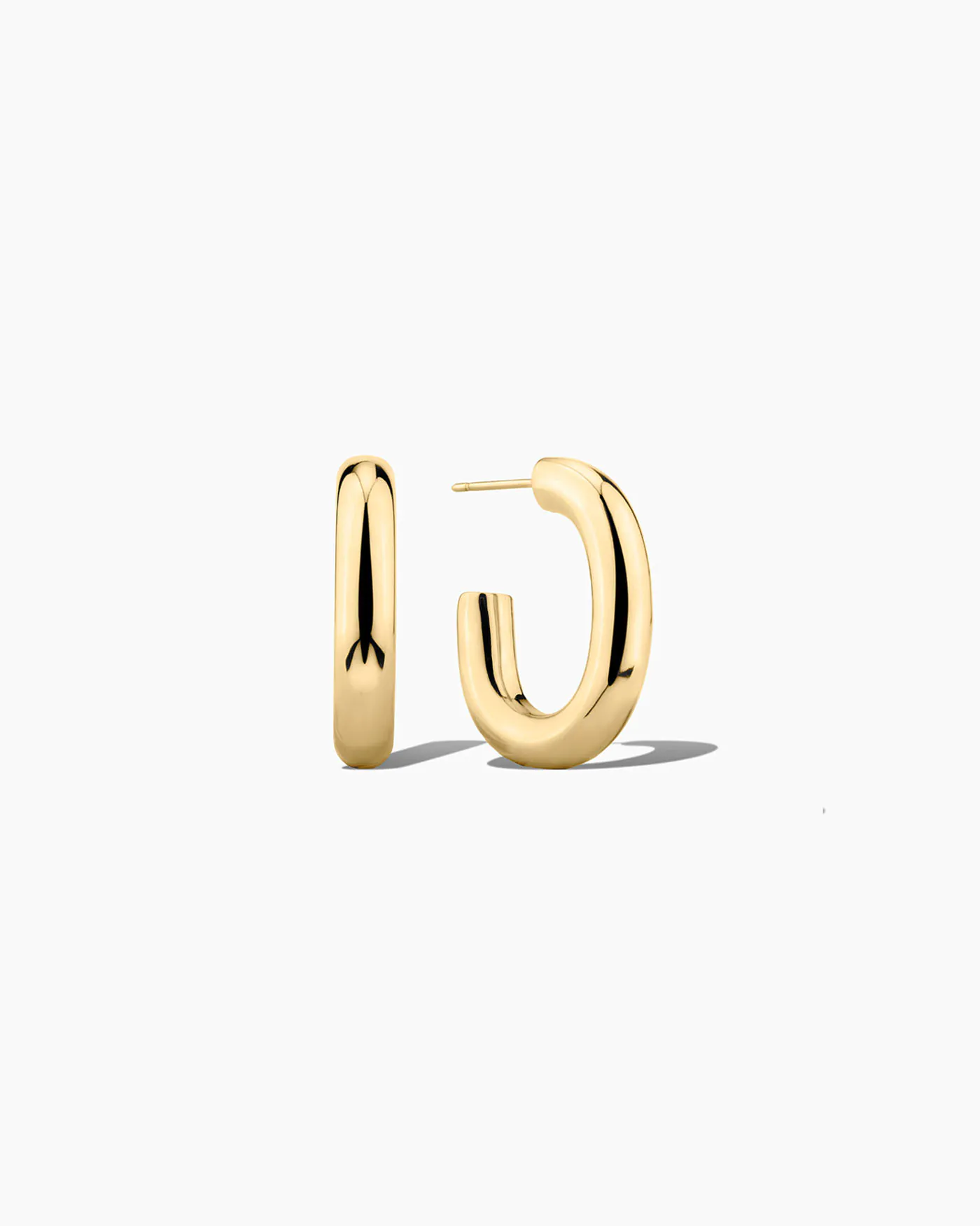 Chunky Oval Hoops – Gold