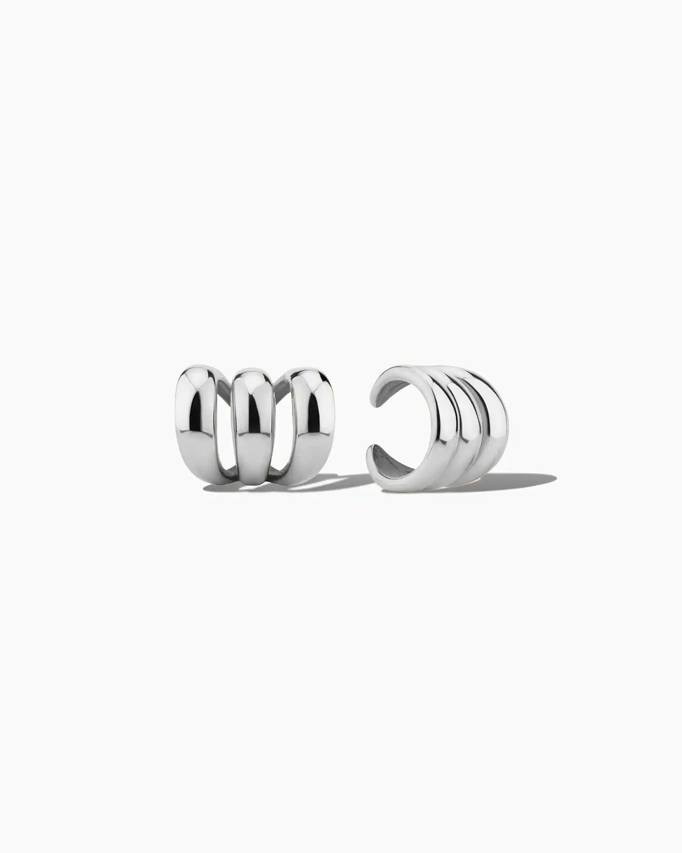 Triple Band Ear Cuffs – Silver