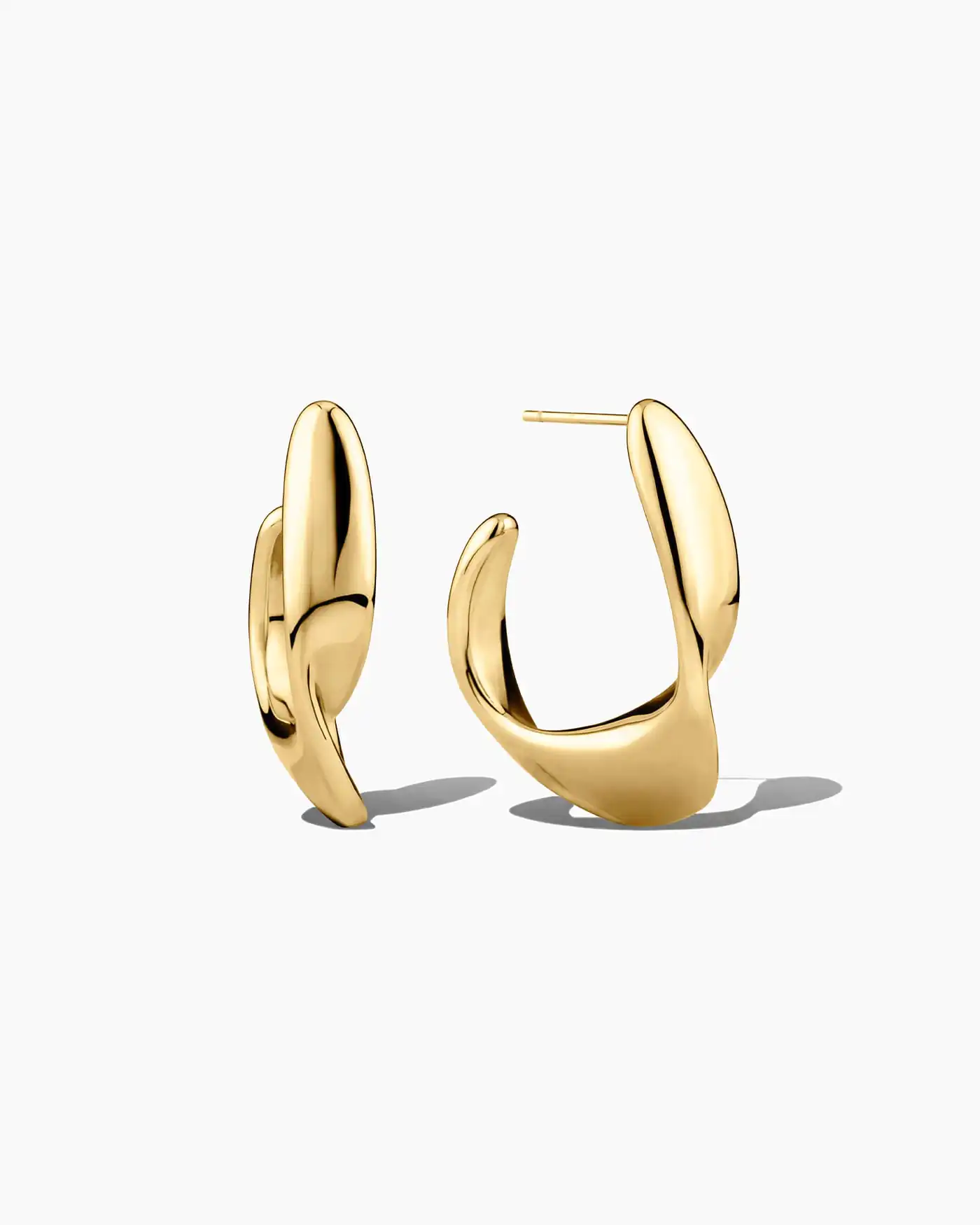 Gedrehte Band-Creolen – Gold