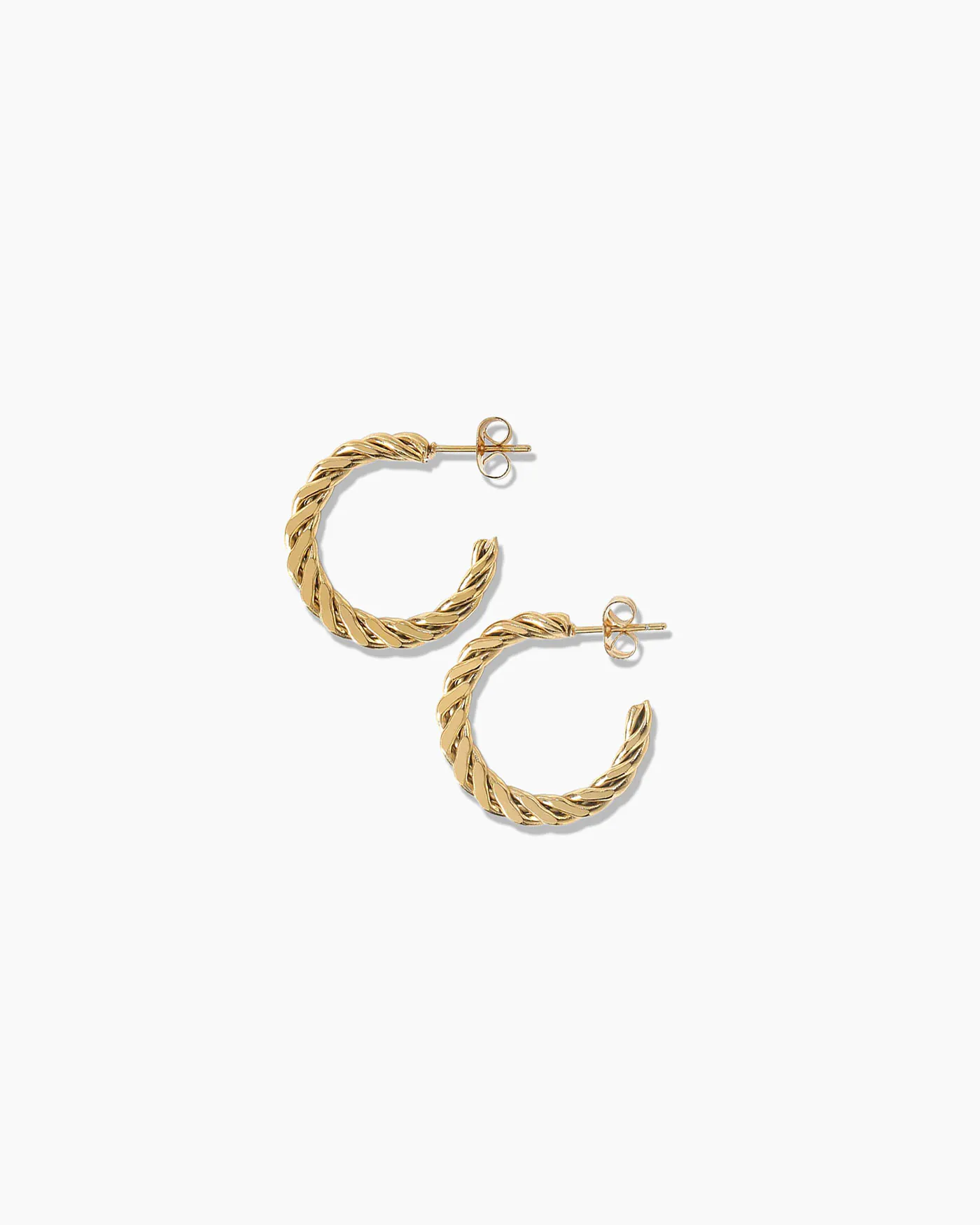 Twisted Rope Hoops – Gold